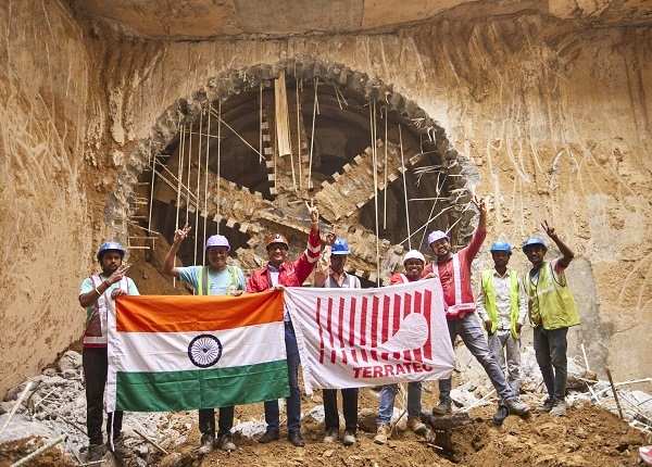 Agra Metro TBM S115 makes final breakthrough at Agra College