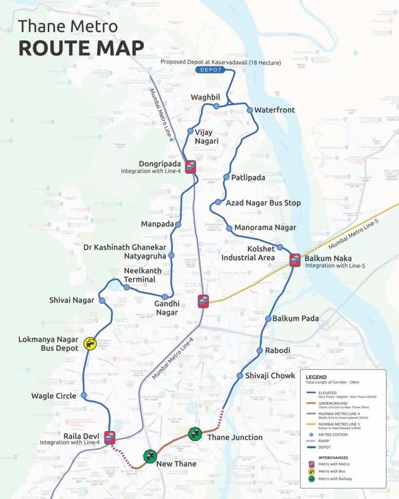 Thane Metro Route Map 1 1